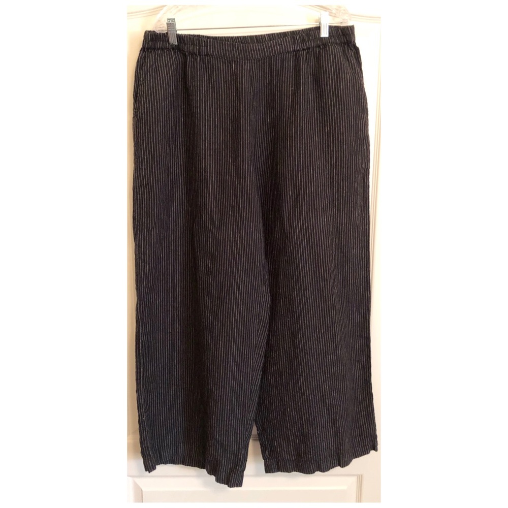 Gudrun Sjoden Striped Linen Wide Leg Pants - Picture 2 of 5